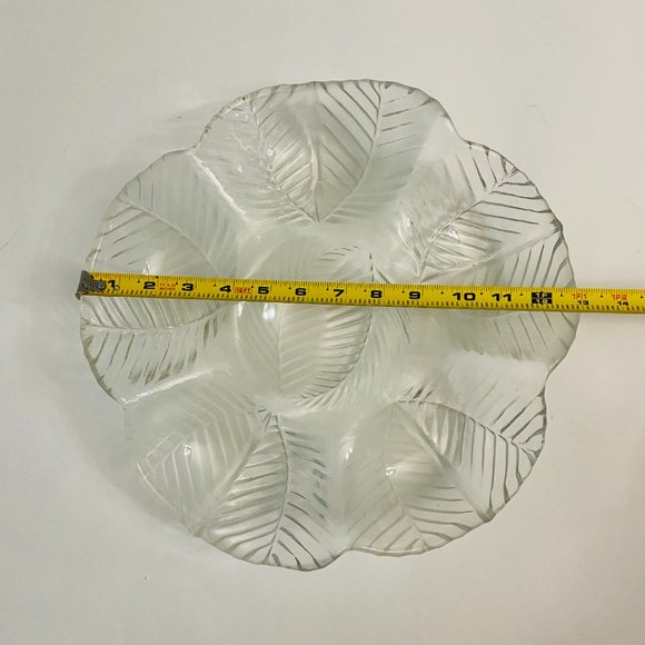 Stylesetter Thick Heavy Frosted Glass Platter Serving Tray Over 3lbs - Picture 4 of 12